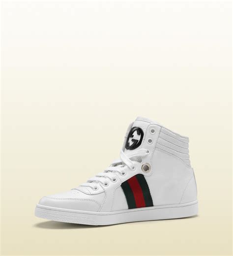 gucci coda hi-top lace-up sneakers with interlocking g detail|Gucci .